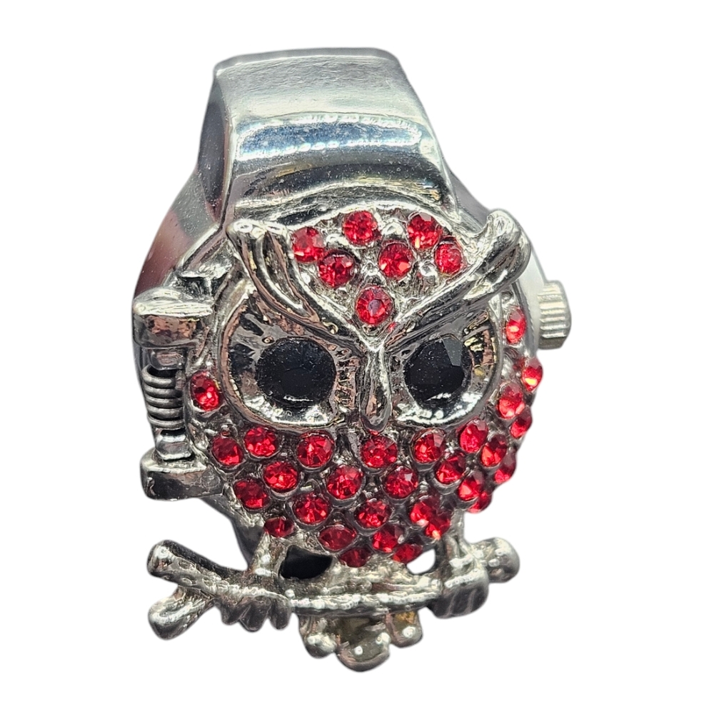 Crystal Owl Stretch Ring